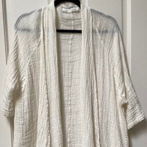 White linen cardigan
